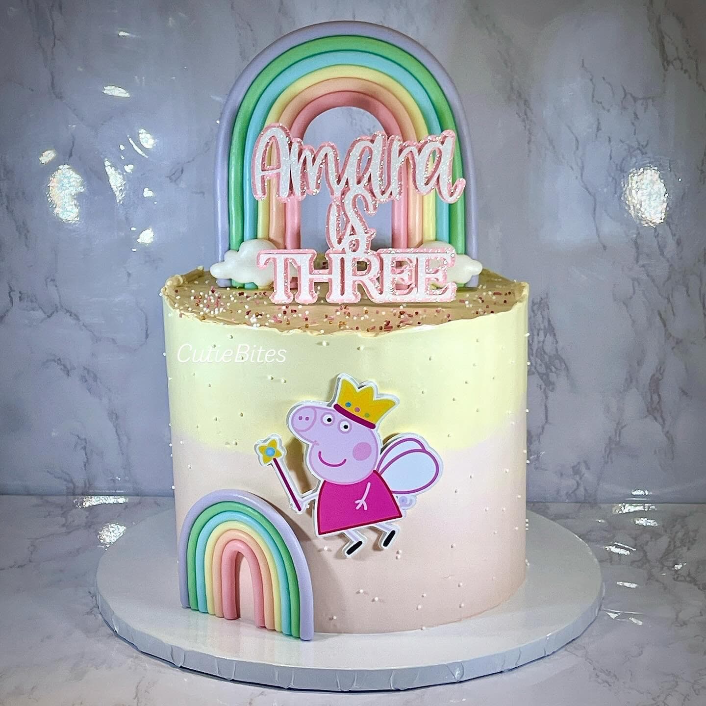Rainbow Fairy Peppa Pig Cake