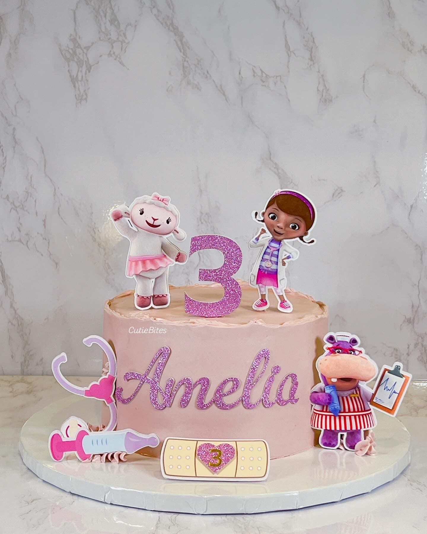 Doc McStuffins character birthday cake — Cutie Bites