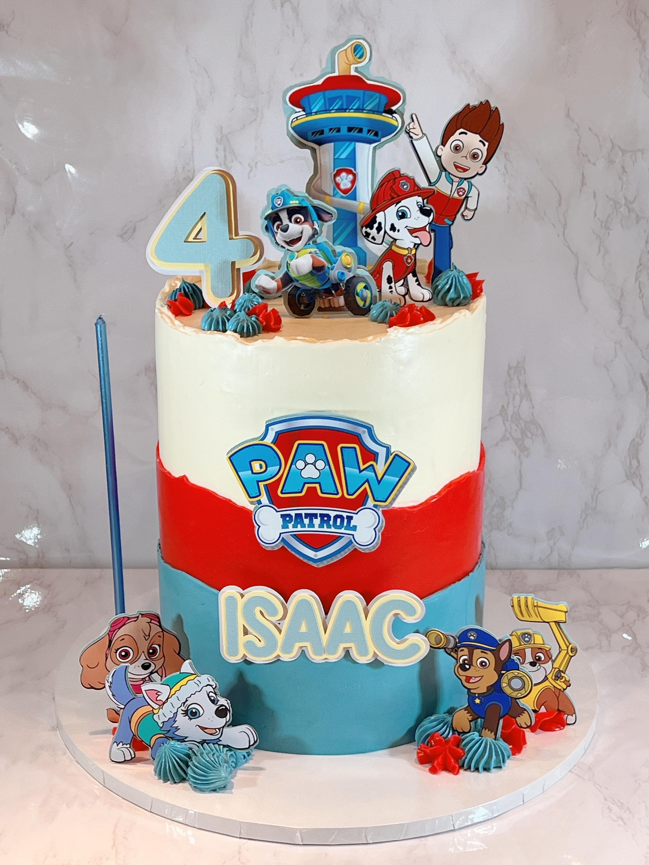 Personalised Paw Patrol cake with custom name and age — Cutie Bites