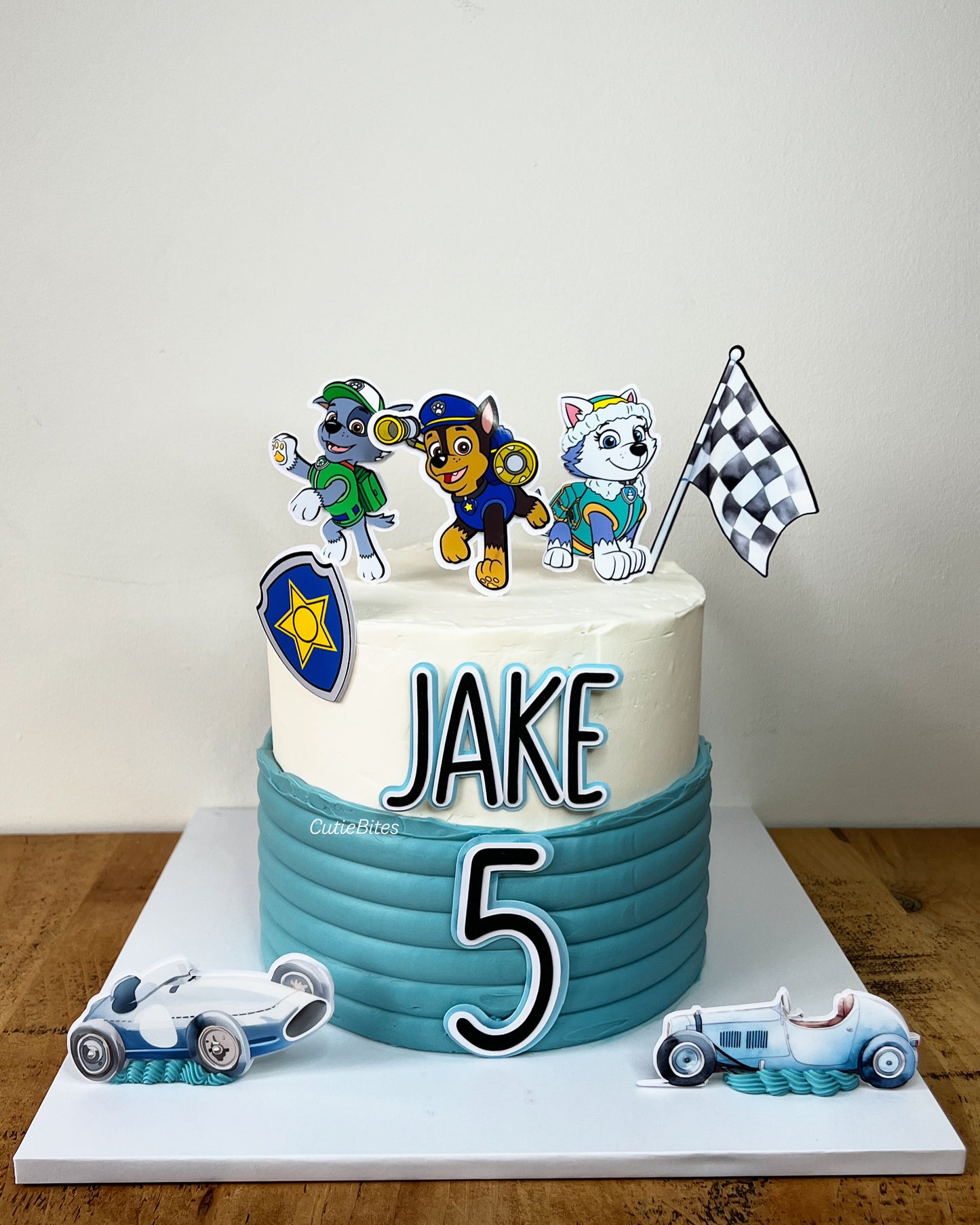 Rescue Pup Racing Birthday Cake